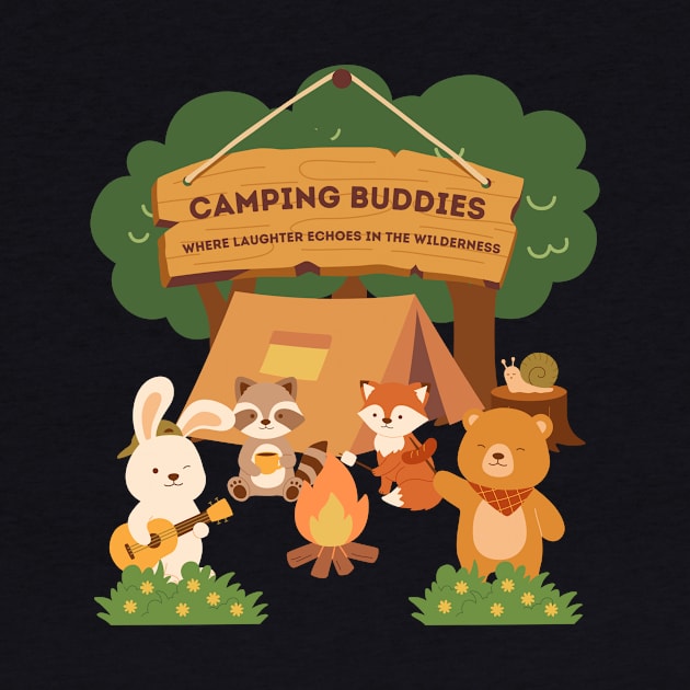 Camping Buddies - Where Laughter Echoes In The Wilderness by Double E Design